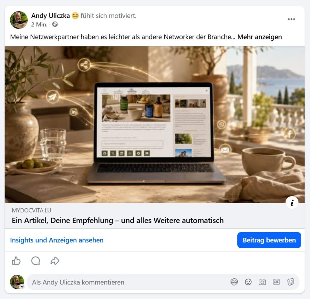 Magazin empfehlen Facebook